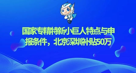 國家專精特新“小巨人”企業申報指南 聚焦網絡科技領域，詳解政策要點與京深50萬補貼